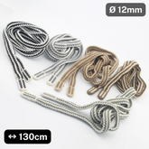 1 piece, 130cm / Ø12MM / Sweater / Trousers Zig Zag Motives Cord with Cord Ends #COR4003